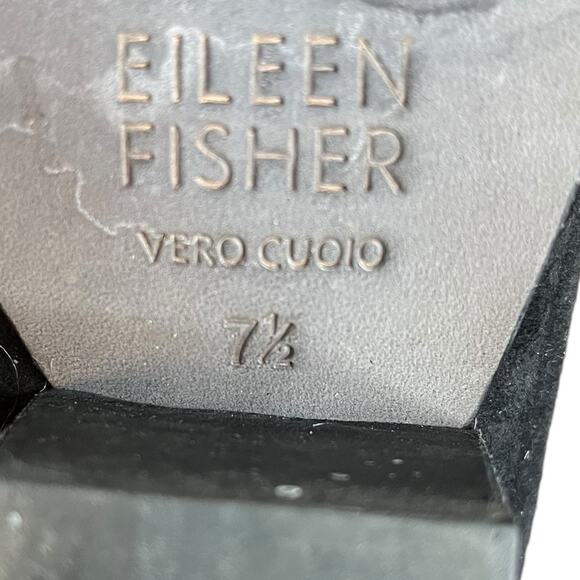 EILEEN FISHER Hawk Midnight Black Wedge Suede Pump Women’s Size 7.5 - Picture 8 of 9
